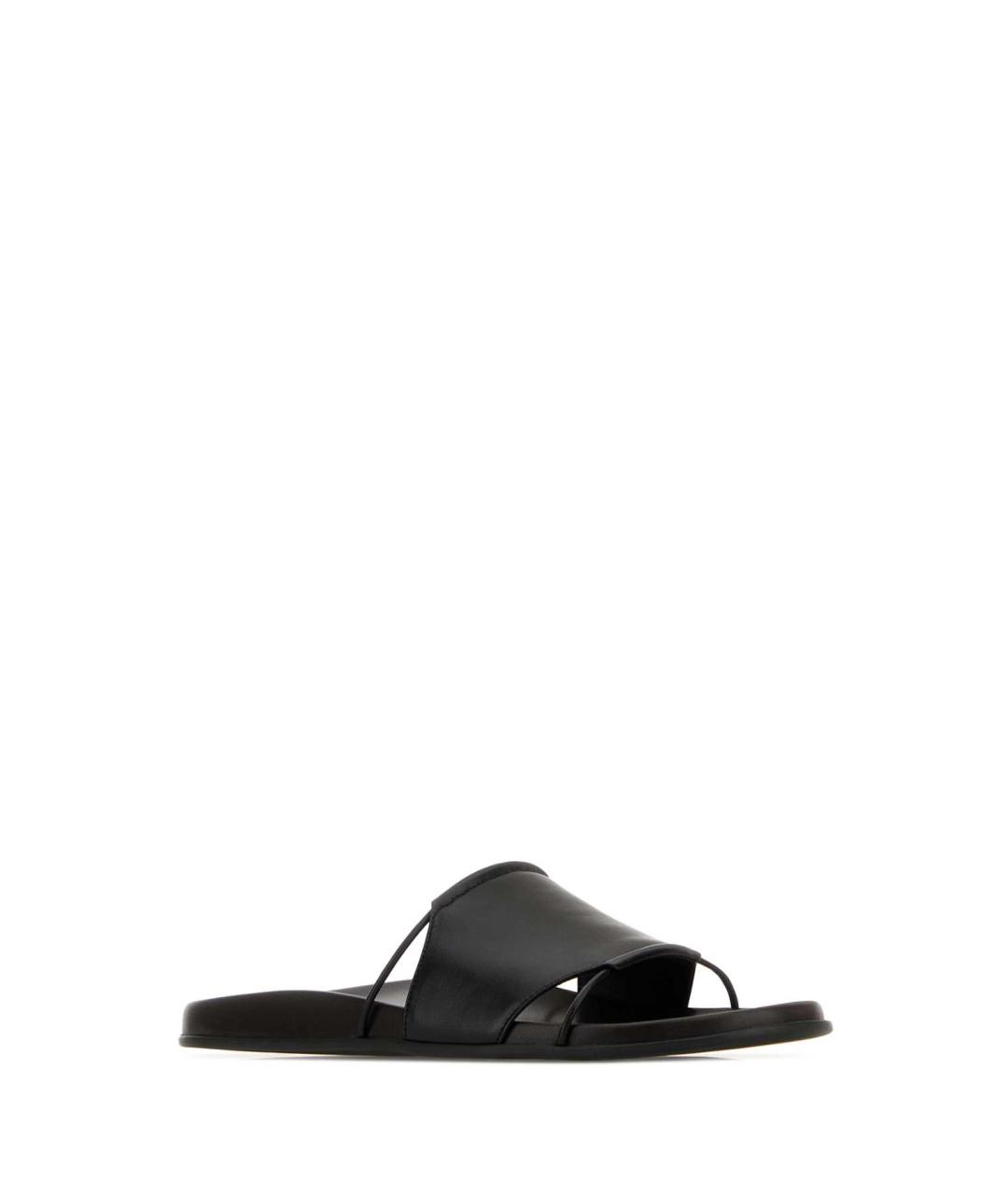 THE ROW Черные кожаные сандалии, фото 1