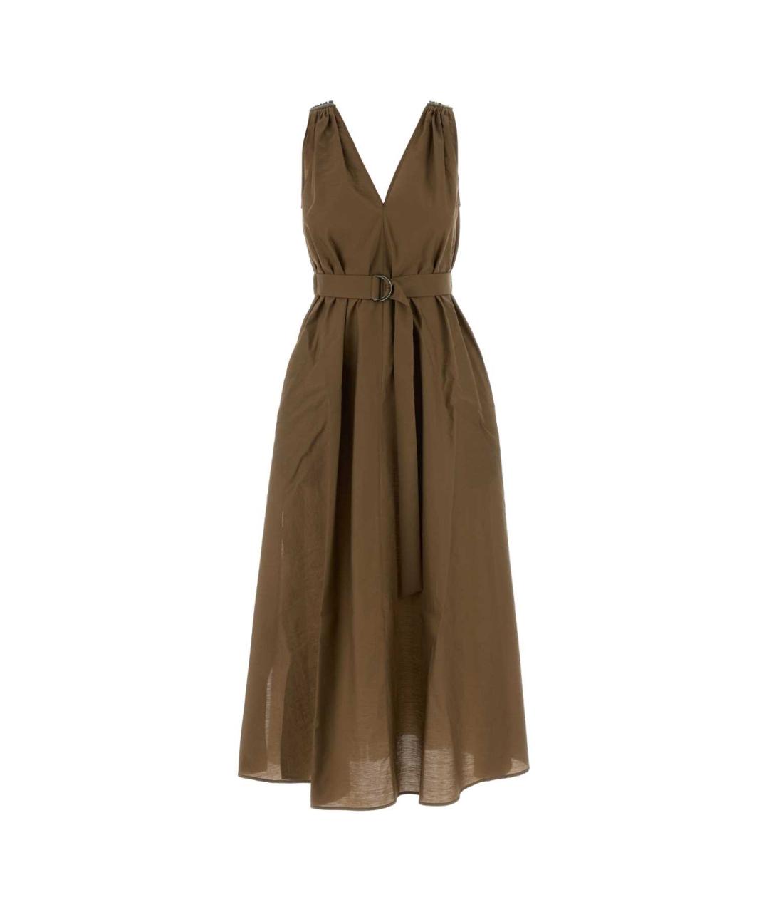 BRUNELLO CUCINELLI Коричневое платье, фото 1