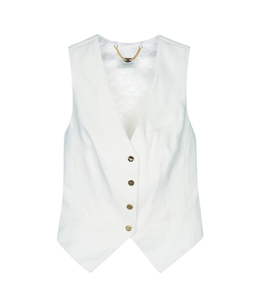 ELISABETTA FRANCHI Бежевый вискозный жилет, фото 1