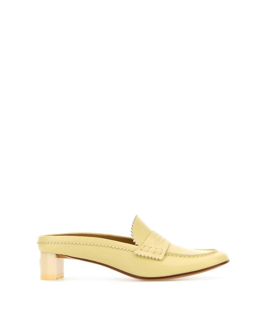 MM6 MAISON MARGIELA Желтые кожаные мюли, фото 1