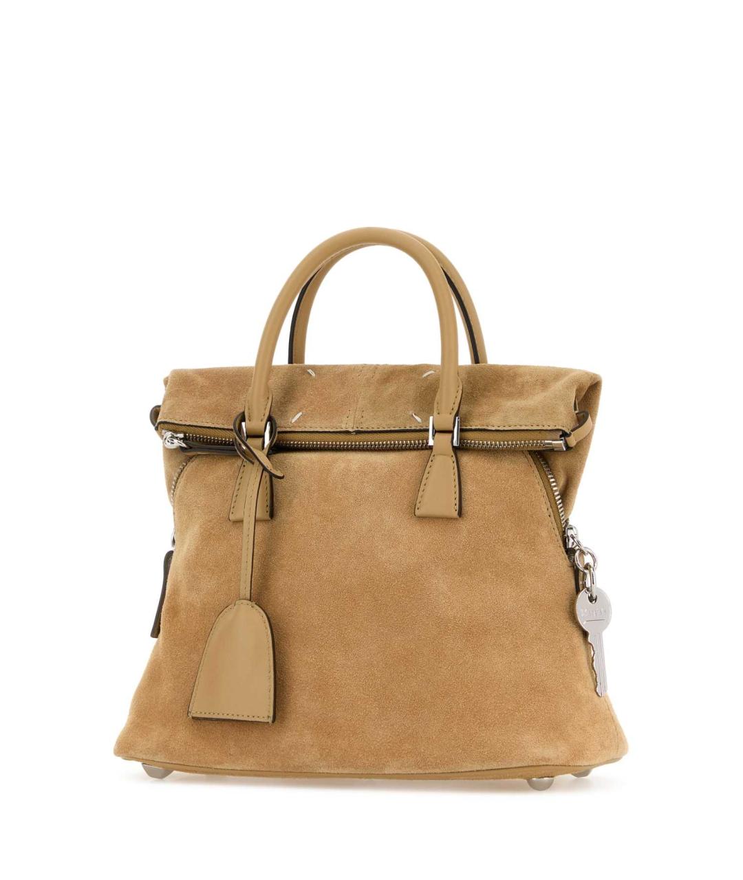 MAISON MARGIELA Бежевая замшевая сумка тоут, фото 2