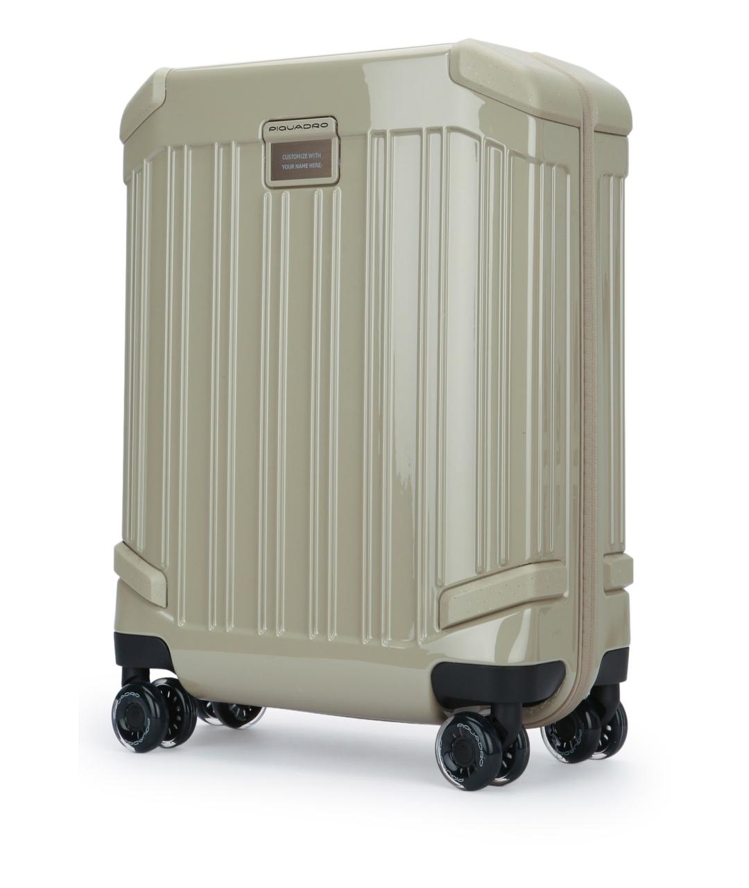 PIQUADRO Бежевый чемодан, фото 2