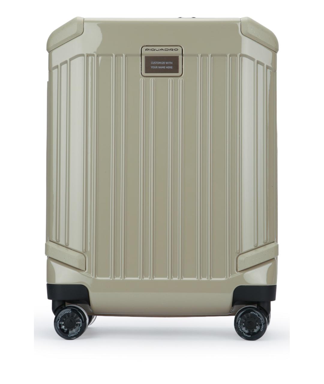 PIQUADRO Бежевый чемодан, фото 1