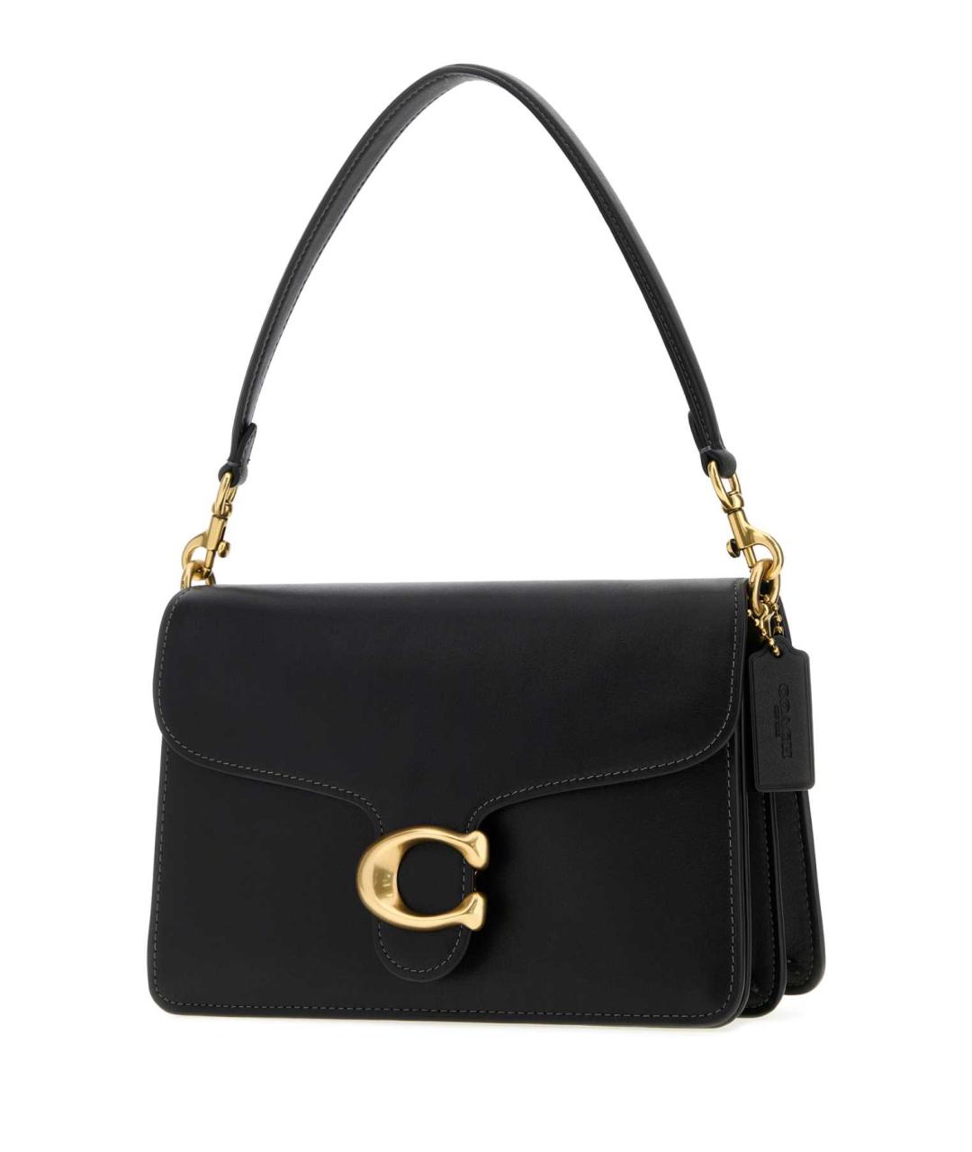 COACH Черная кожаная сумка через плечо, фото 2