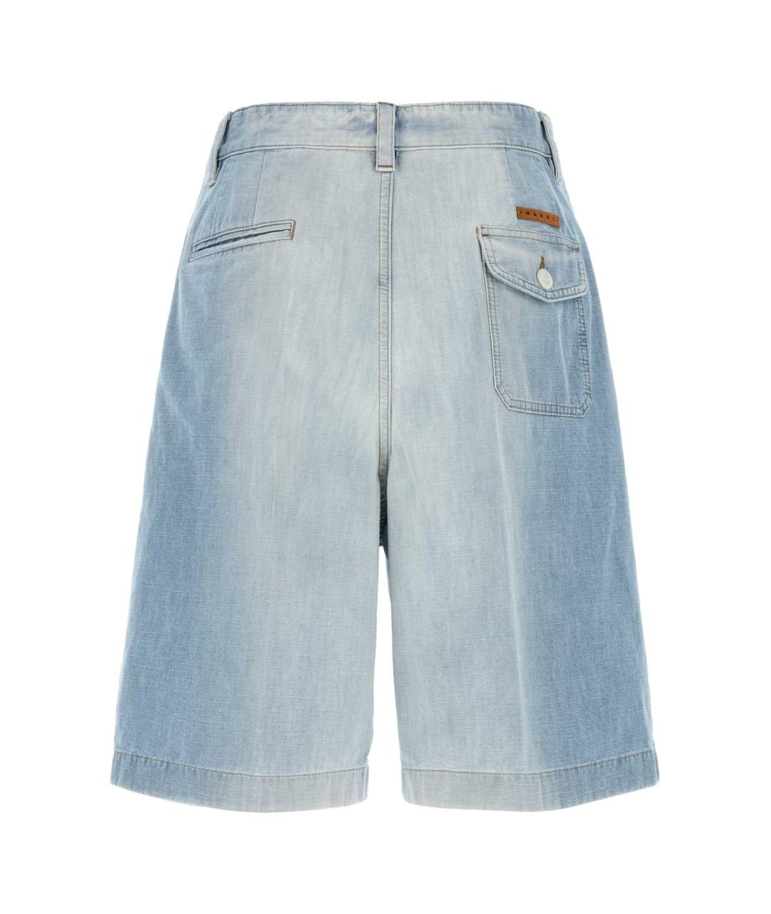 MARNI Голубые хлопковые повседневные брюки, фото 2