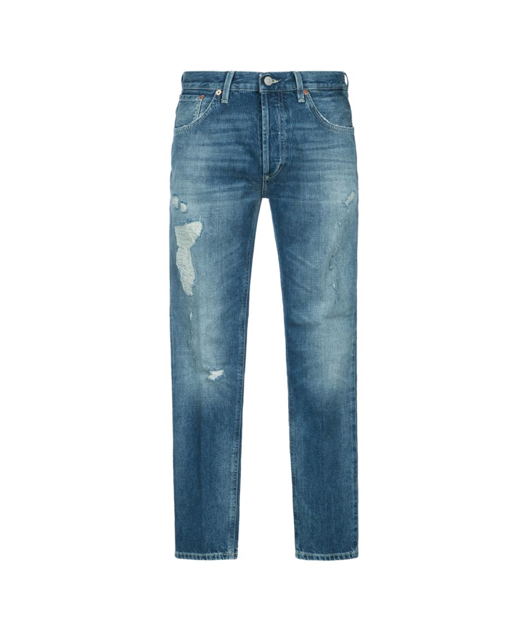 DONDUP Синие хлопковые прямые джинсы, фото 1