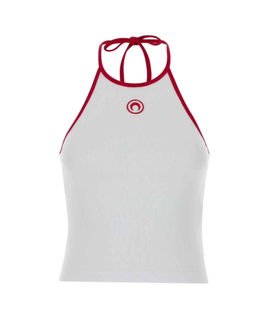 MARINE SERRE Белая хлопковая майка, фото 3