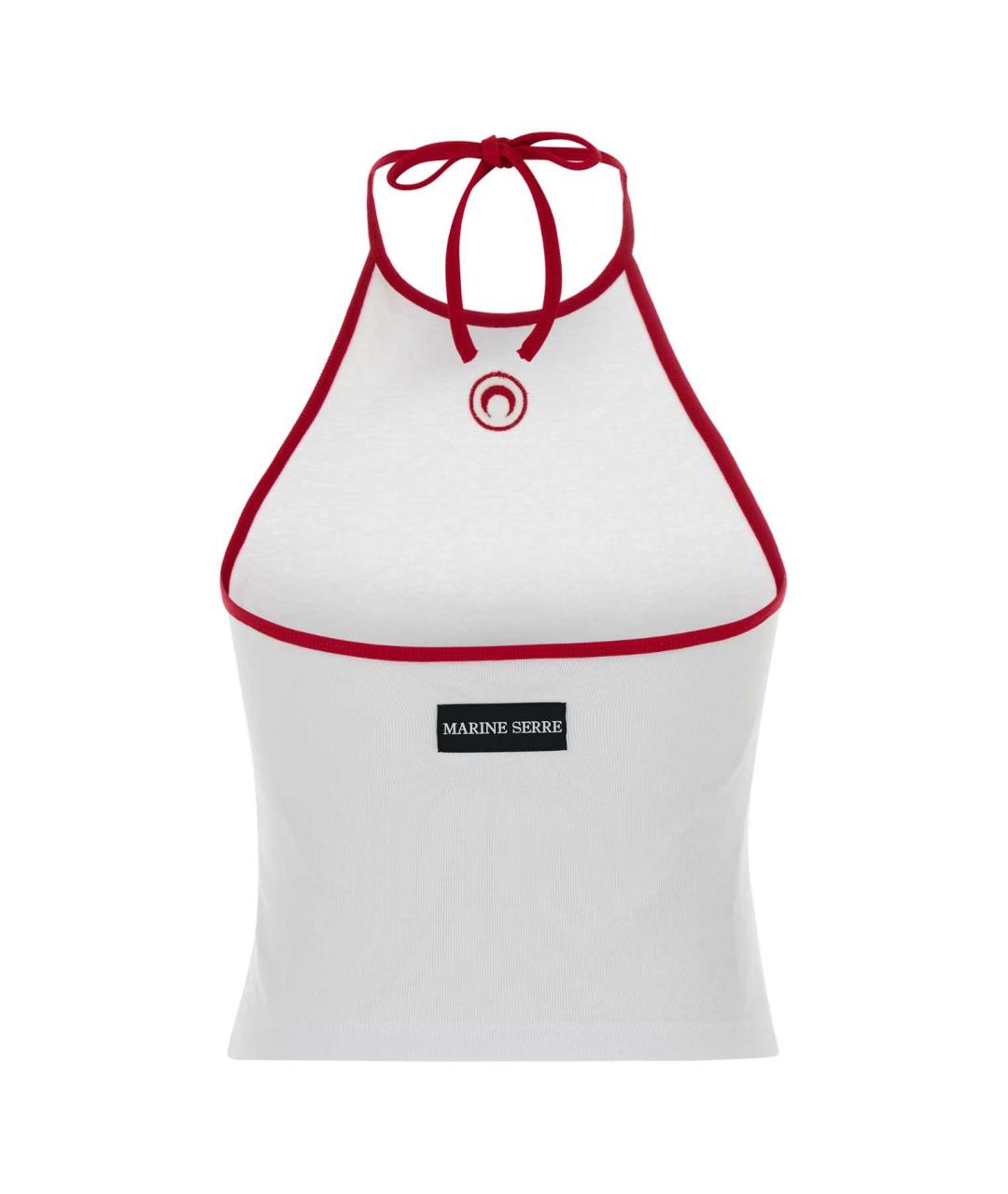 MARINE SERRE Белая хлопковая майка, фото 2