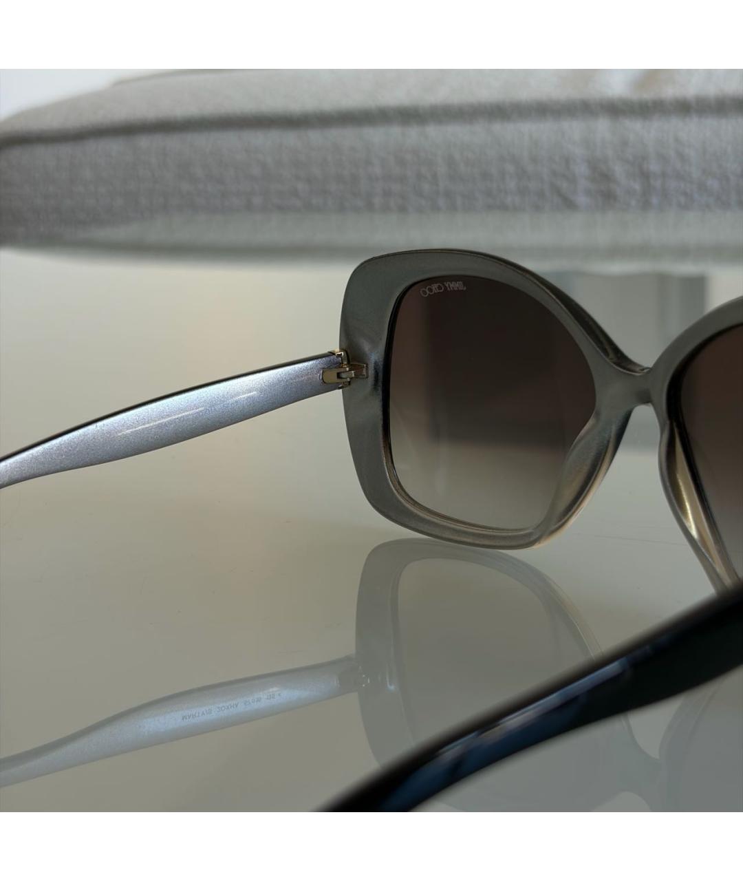 JIMMY CHOO Коричневые пластиковые солнцезащитные очки, фото 4