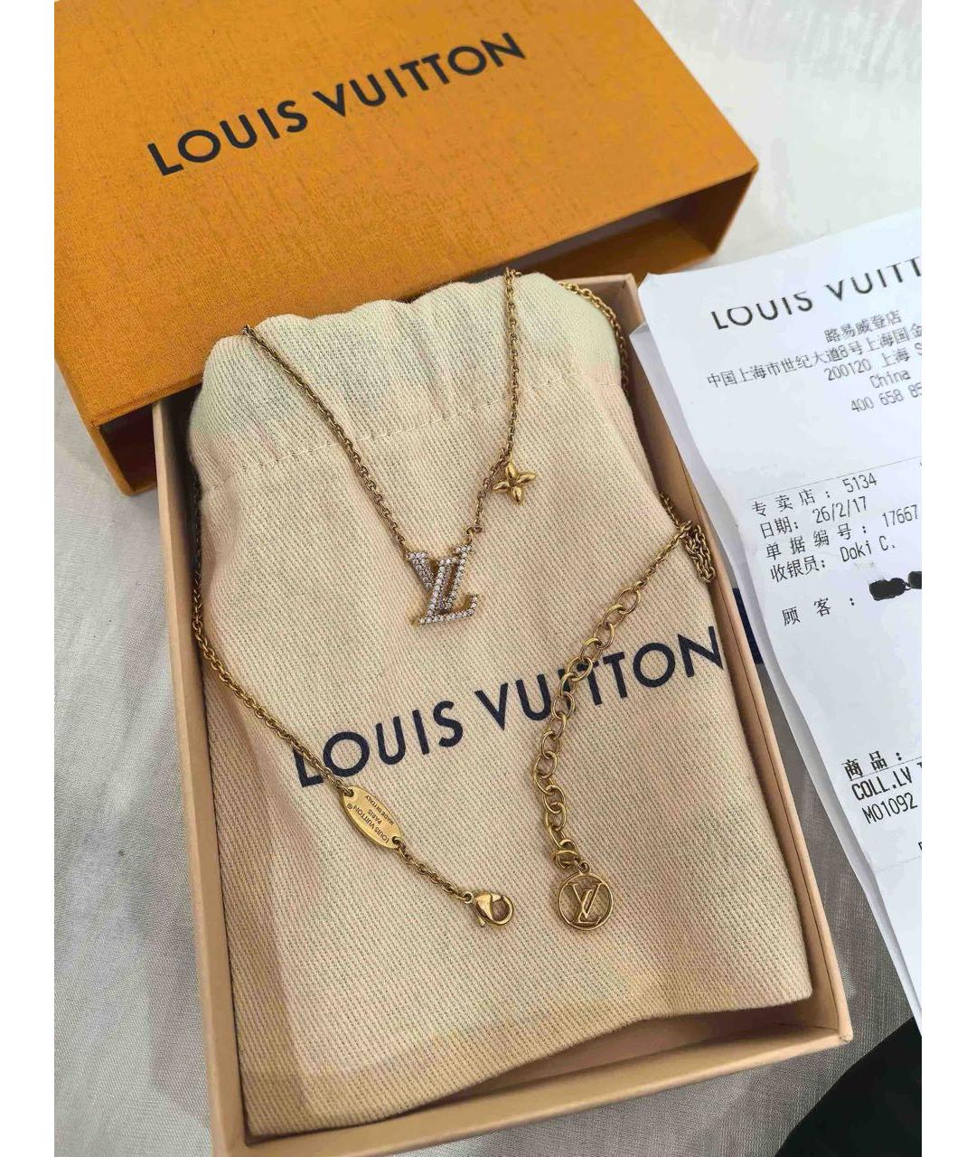 LOUIS VUITTON Золотое колье, фото 3