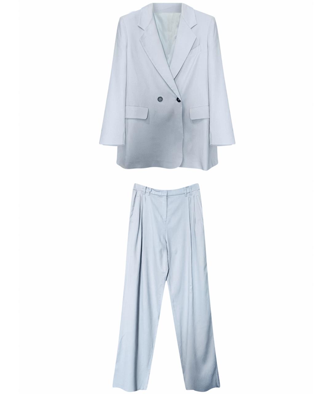 'S MAX MARA Голубой вискозный костюм с брюками, фото 1