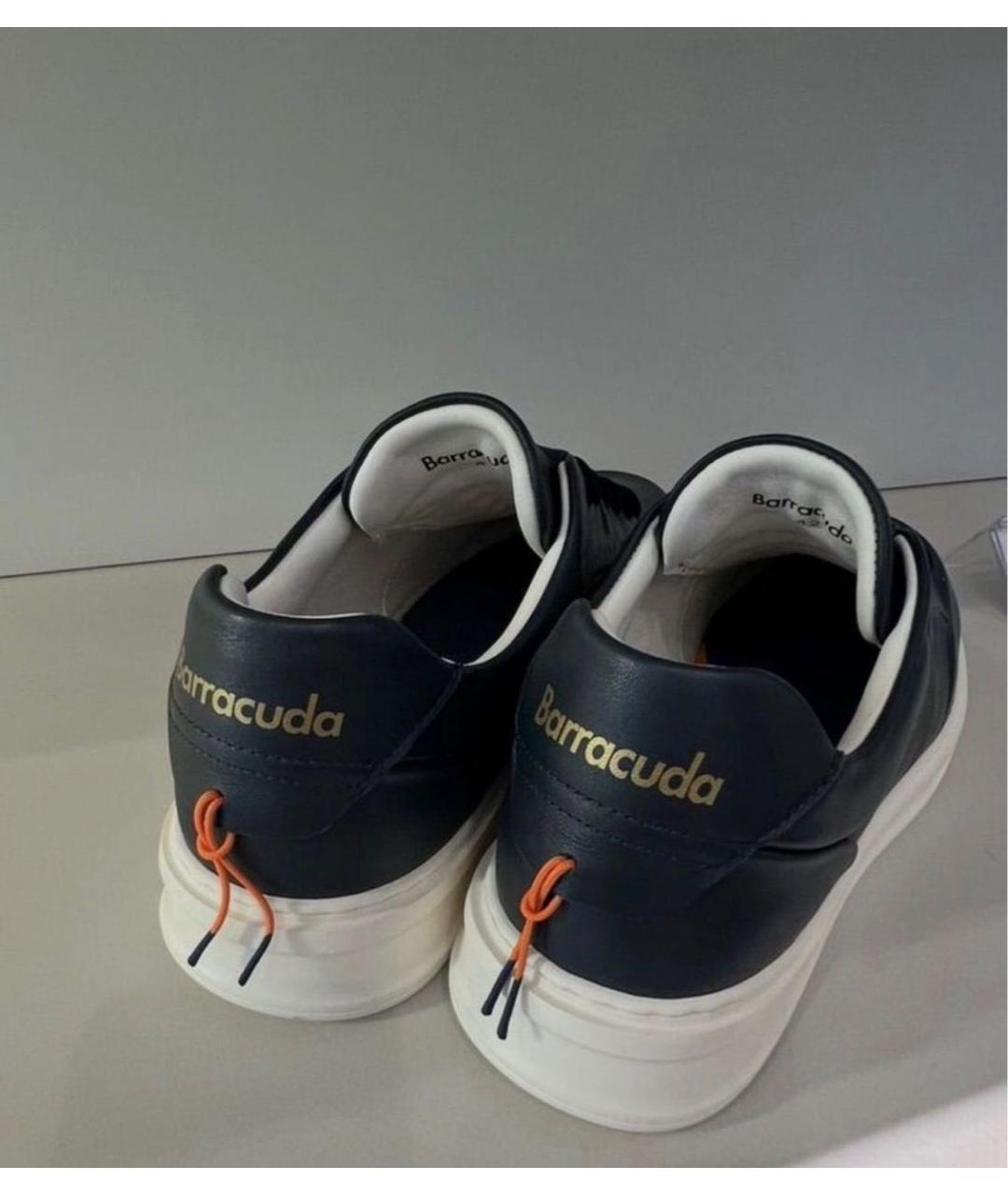 BARACUTA Темно-синие кожаные слипоны, фото 3