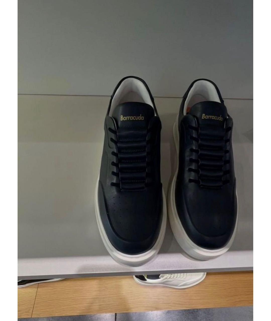 BARACUTA Темно-синие кожаные слипоны, фото 4