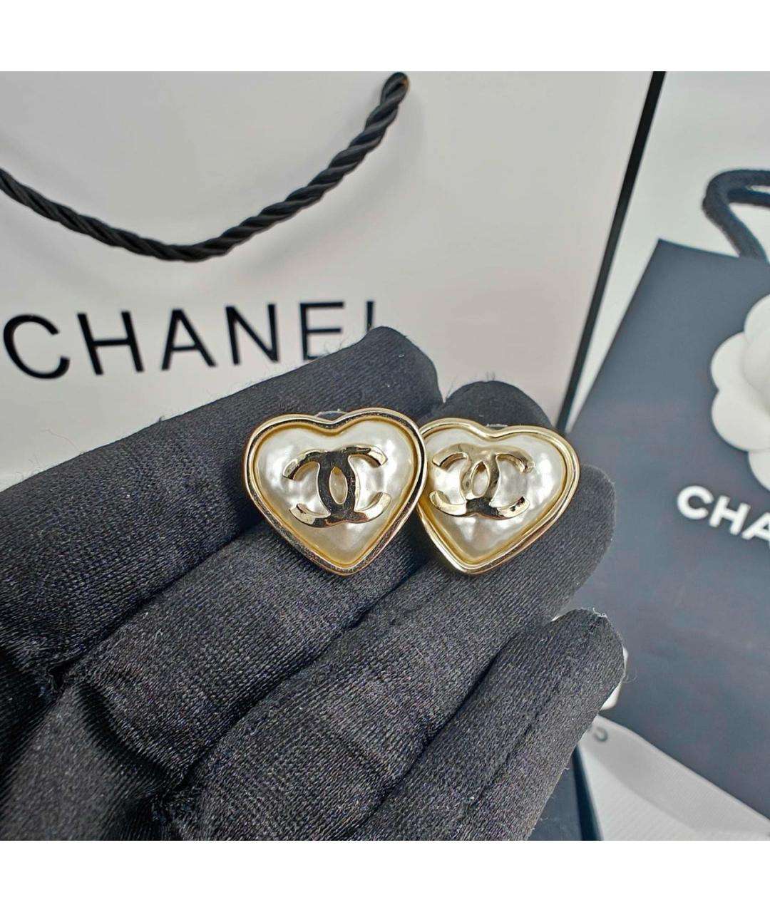 CHANEL Золотые серьги, фото 4