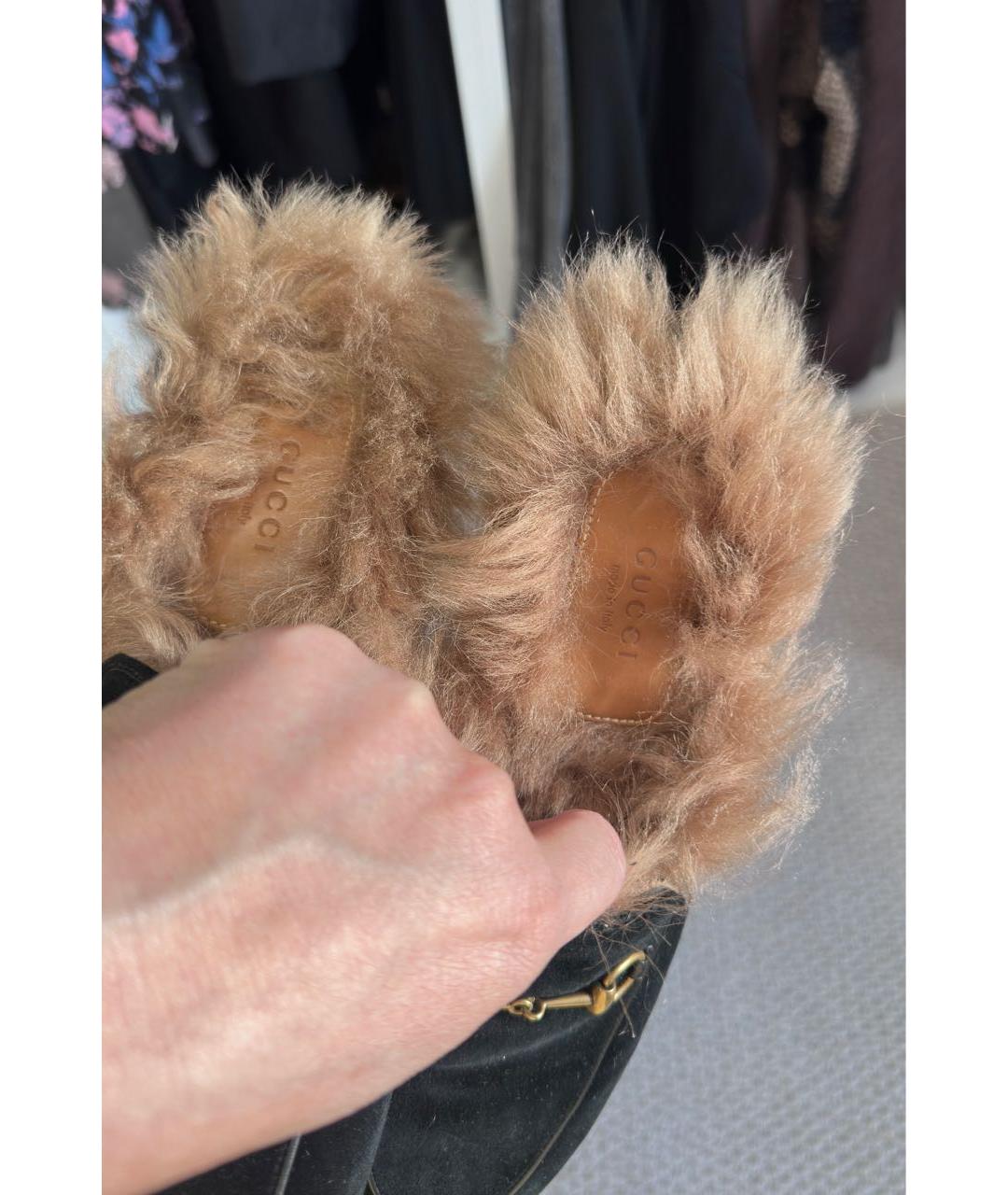 GUCCI Черные бархатные мюли, фото 4