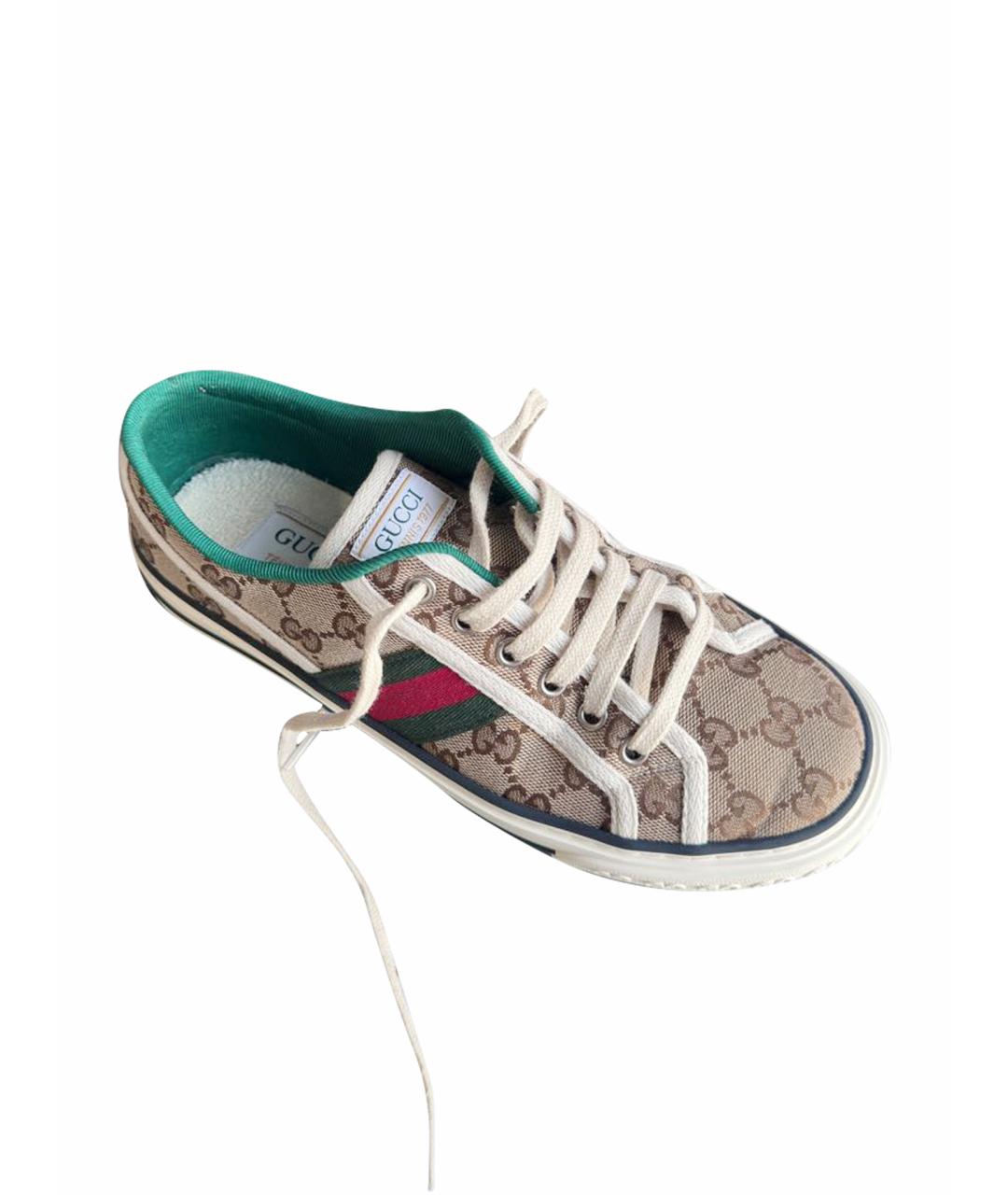 GUCCI Мульти текстильные кеды, фото 1