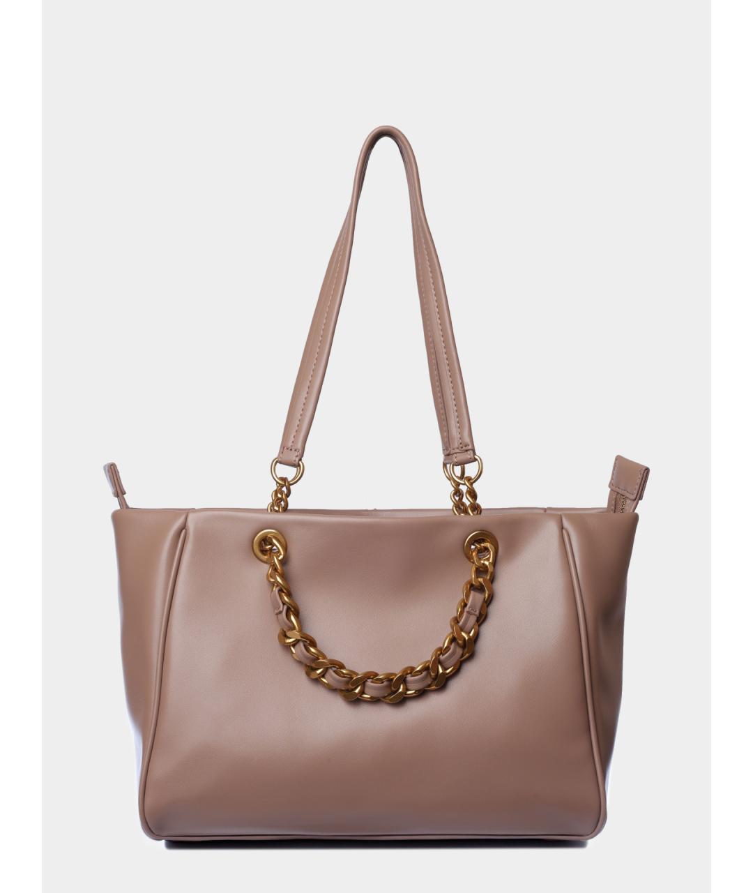 LIU JO Коричневая сумка тоут, фото 4