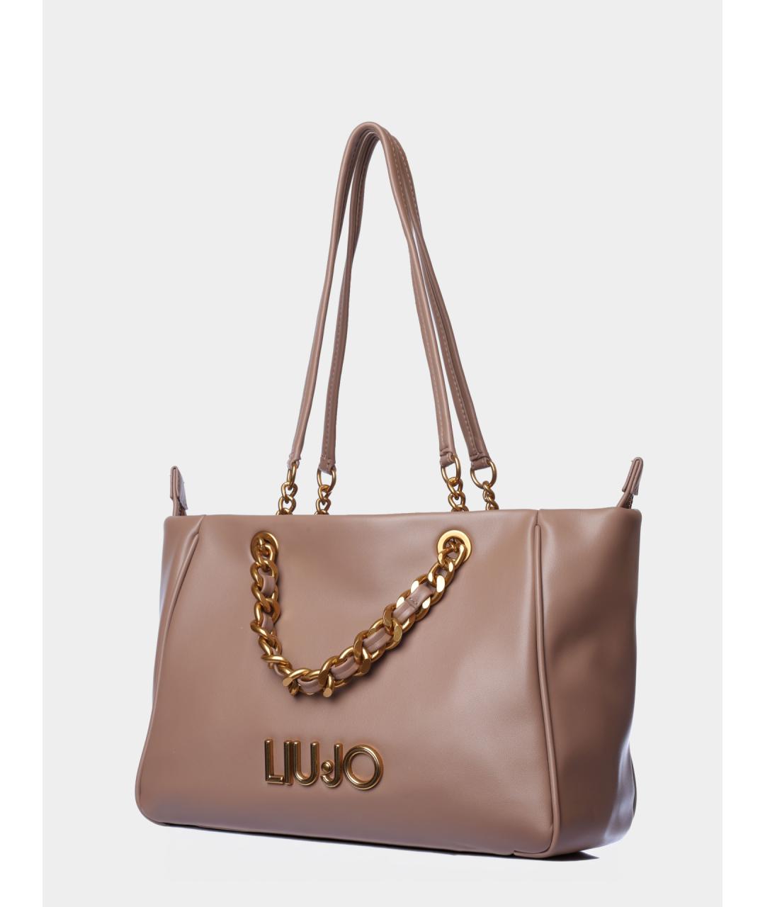LIU JO Коричневая сумка тоут, фото 2