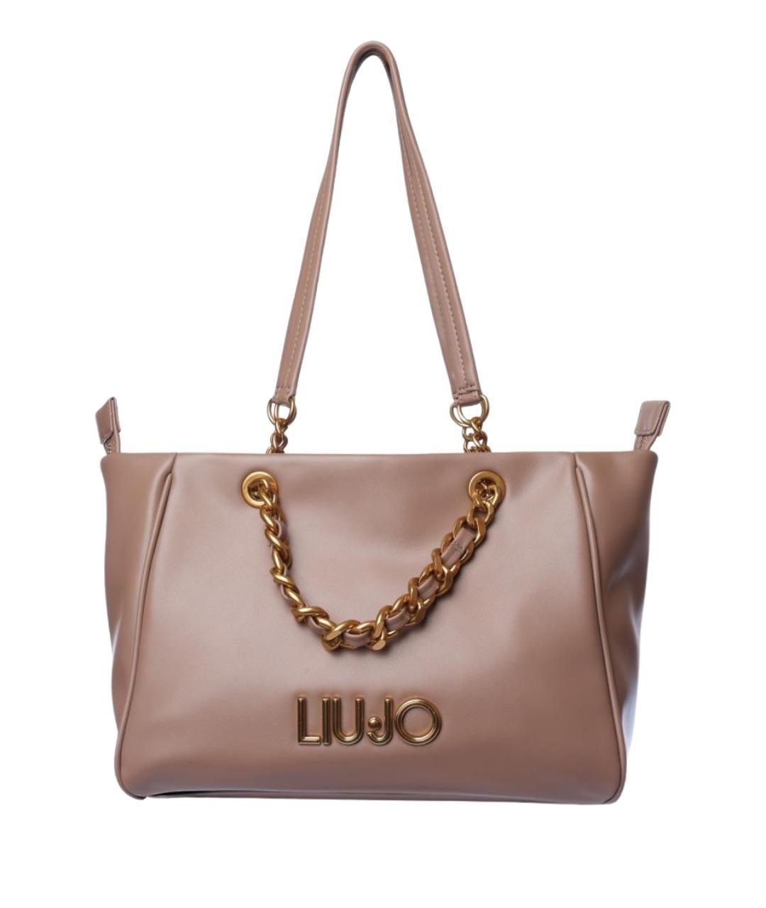 LIU JO Коричневая сумка тоут, фото 1