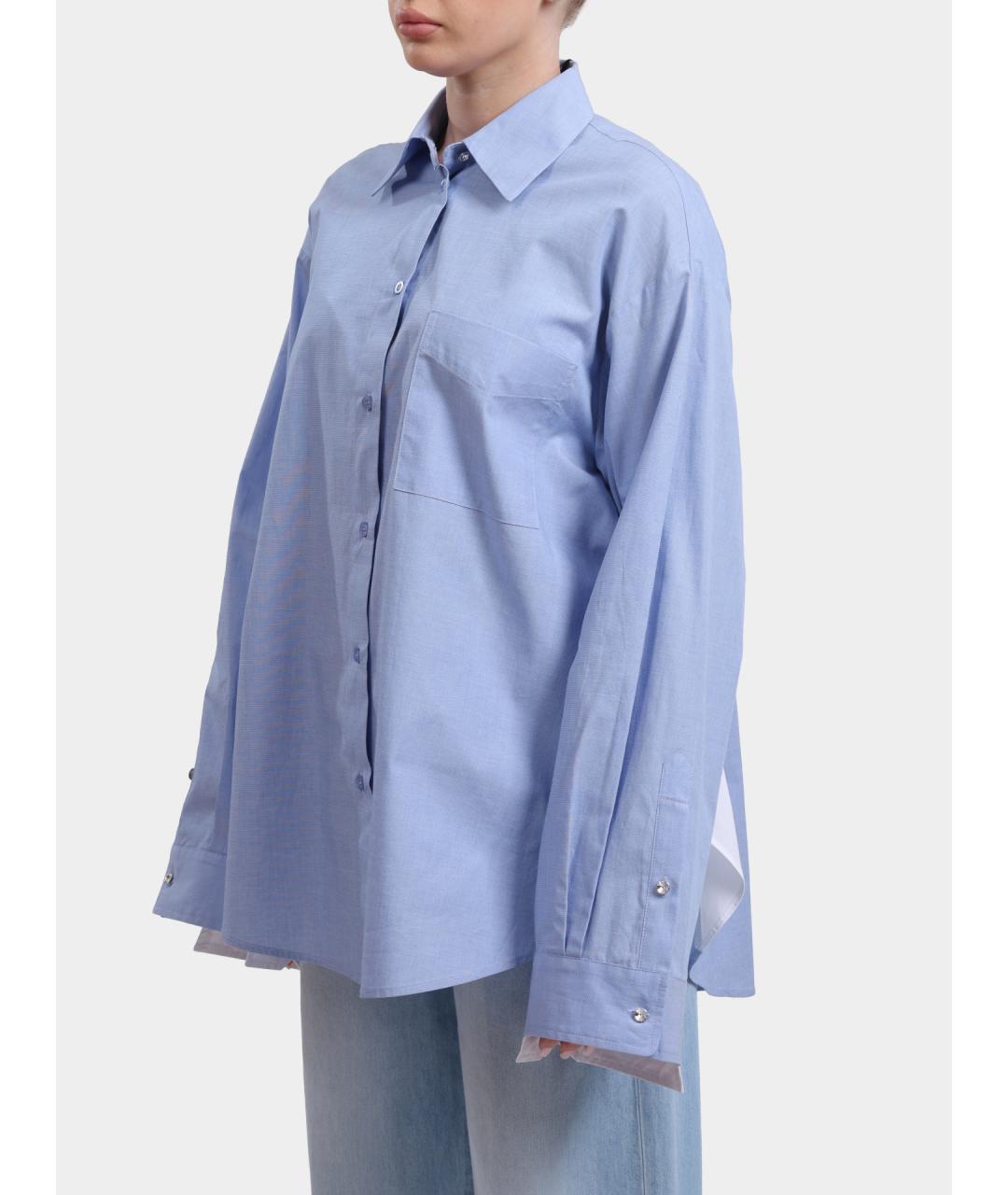 LIU JO Голубая хлопковая рубашка, фото 3