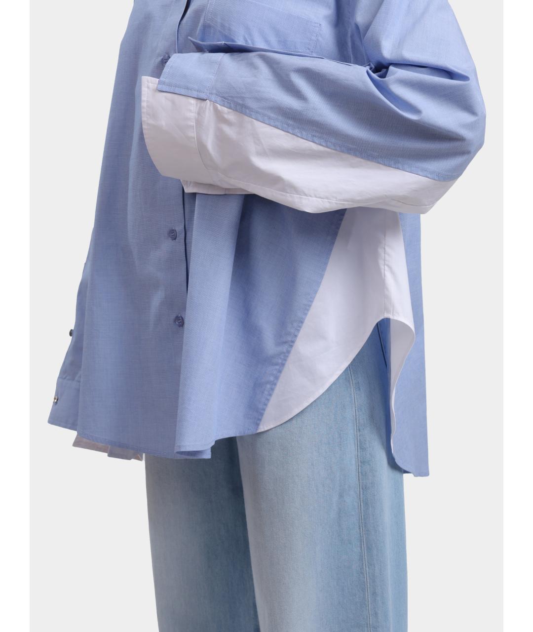 LIU JO Голубая хлопковая рубашка, фото 4