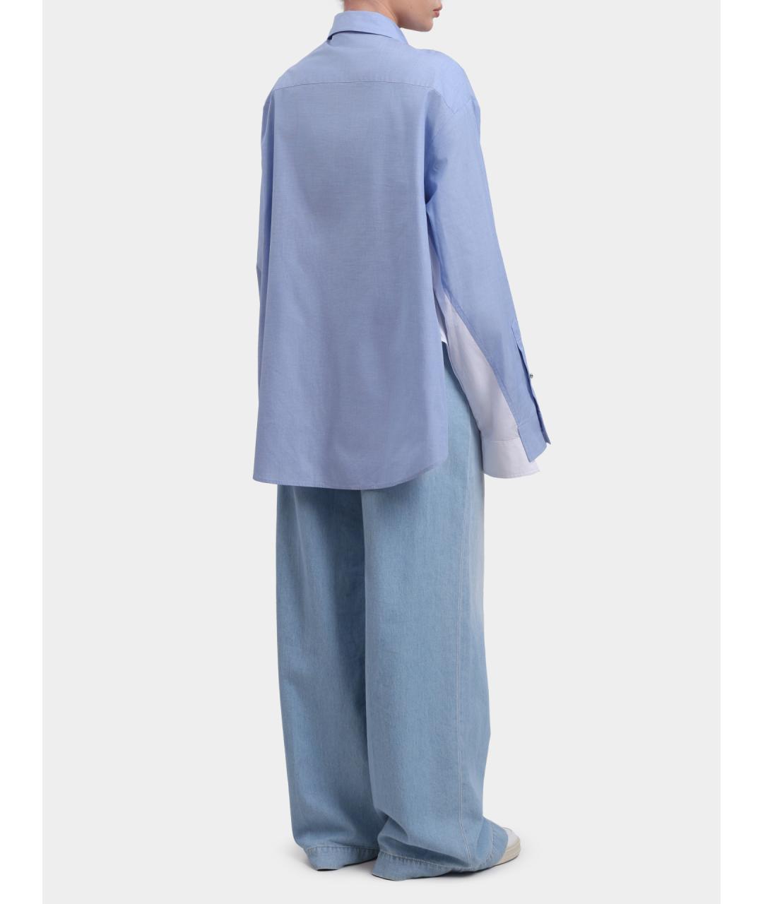 LIU JO Голубая хлопковая рубашка, фото 5
