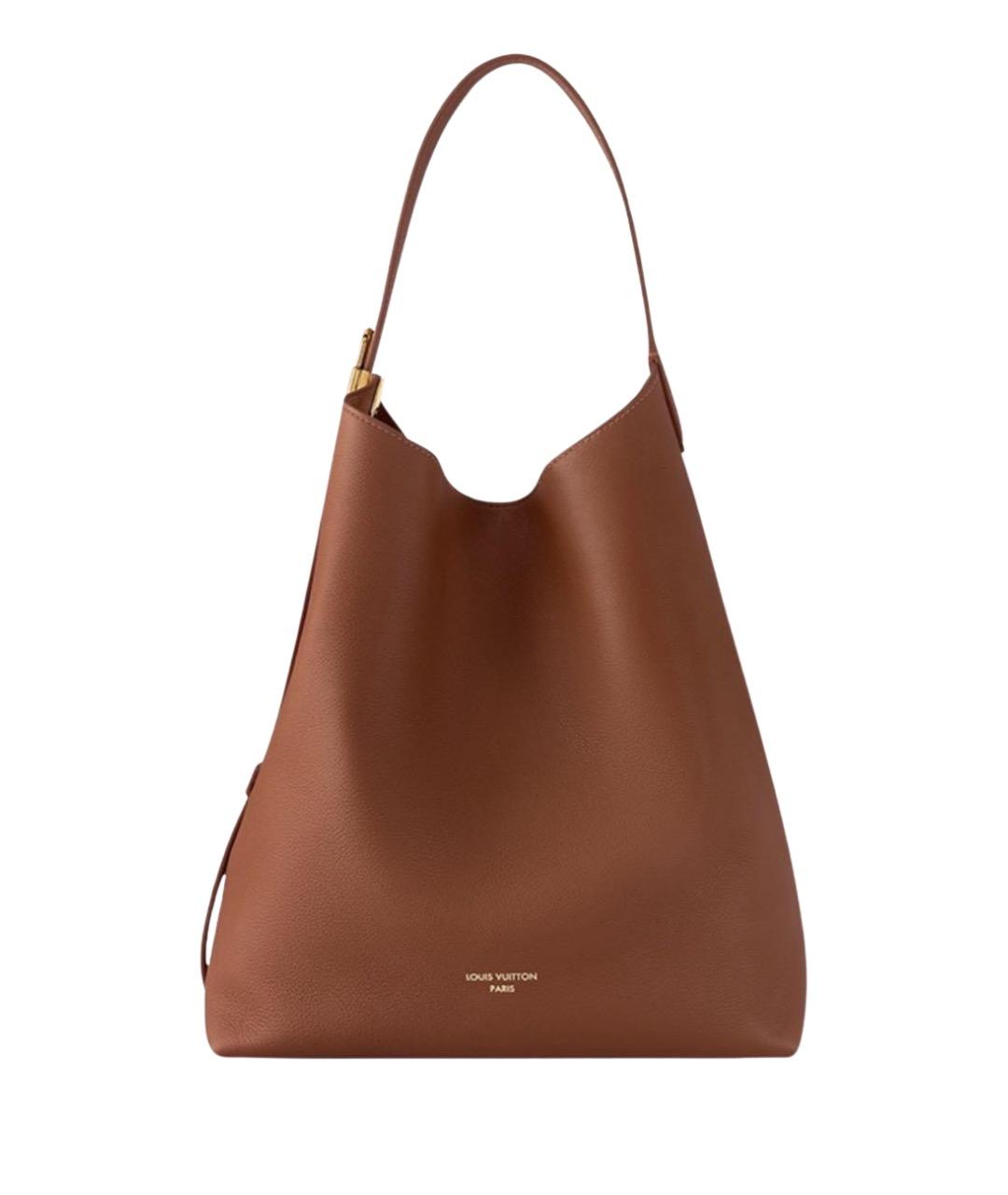 LOUIS VUITTON Коричневая кожаная сумка тоут, фото 1