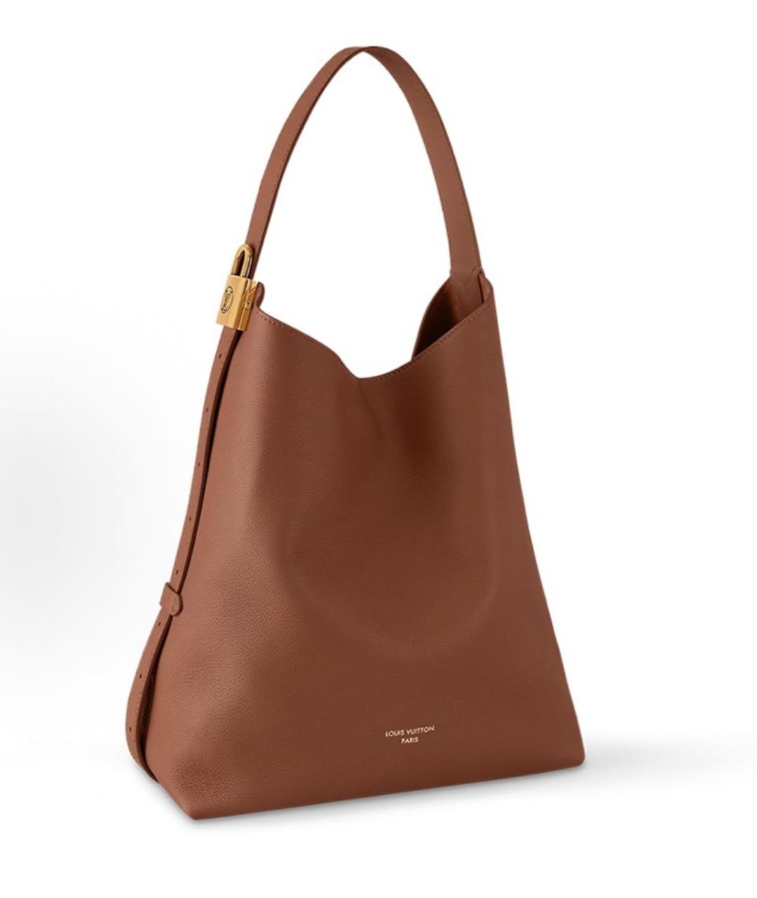LOUIS VUITTON Коричневая кожаная сумка тоут, фото 2