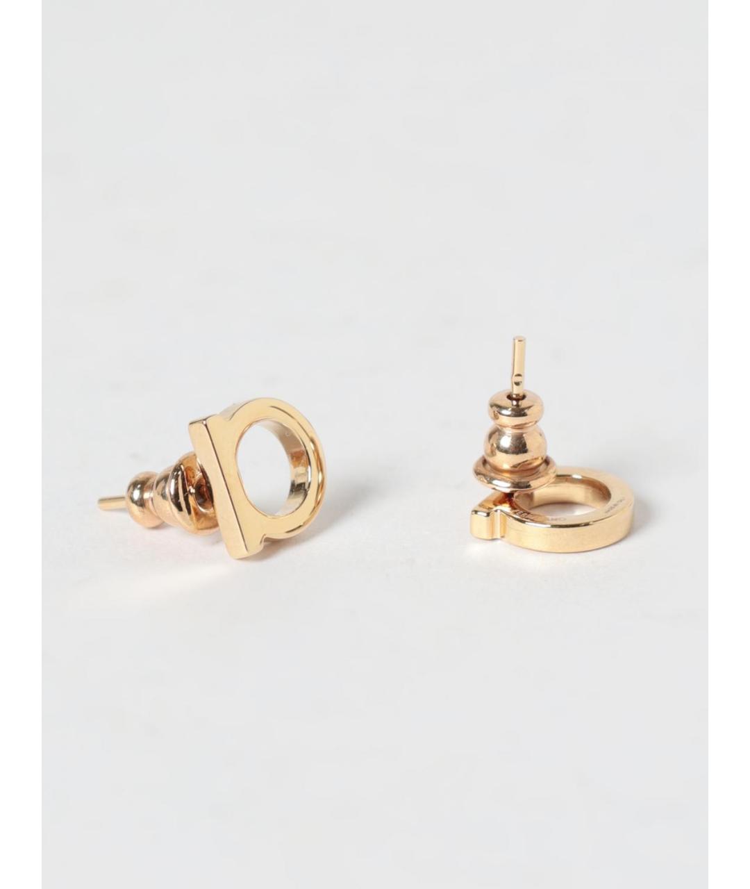 FERRAGAMO Золотые металлические серьги, фото 2