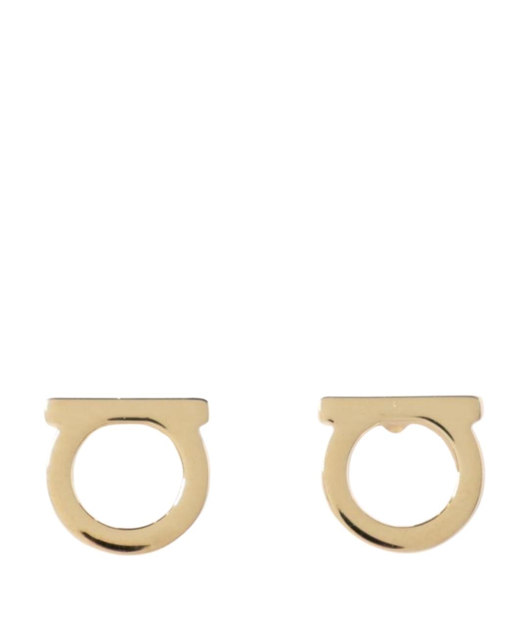 FERRAGAMO Золотые металлические серьги, фото 1