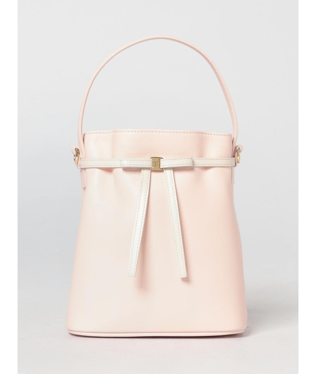 FERRAGAMO Розовая кожаная сумка с короткими ручками, фото 5