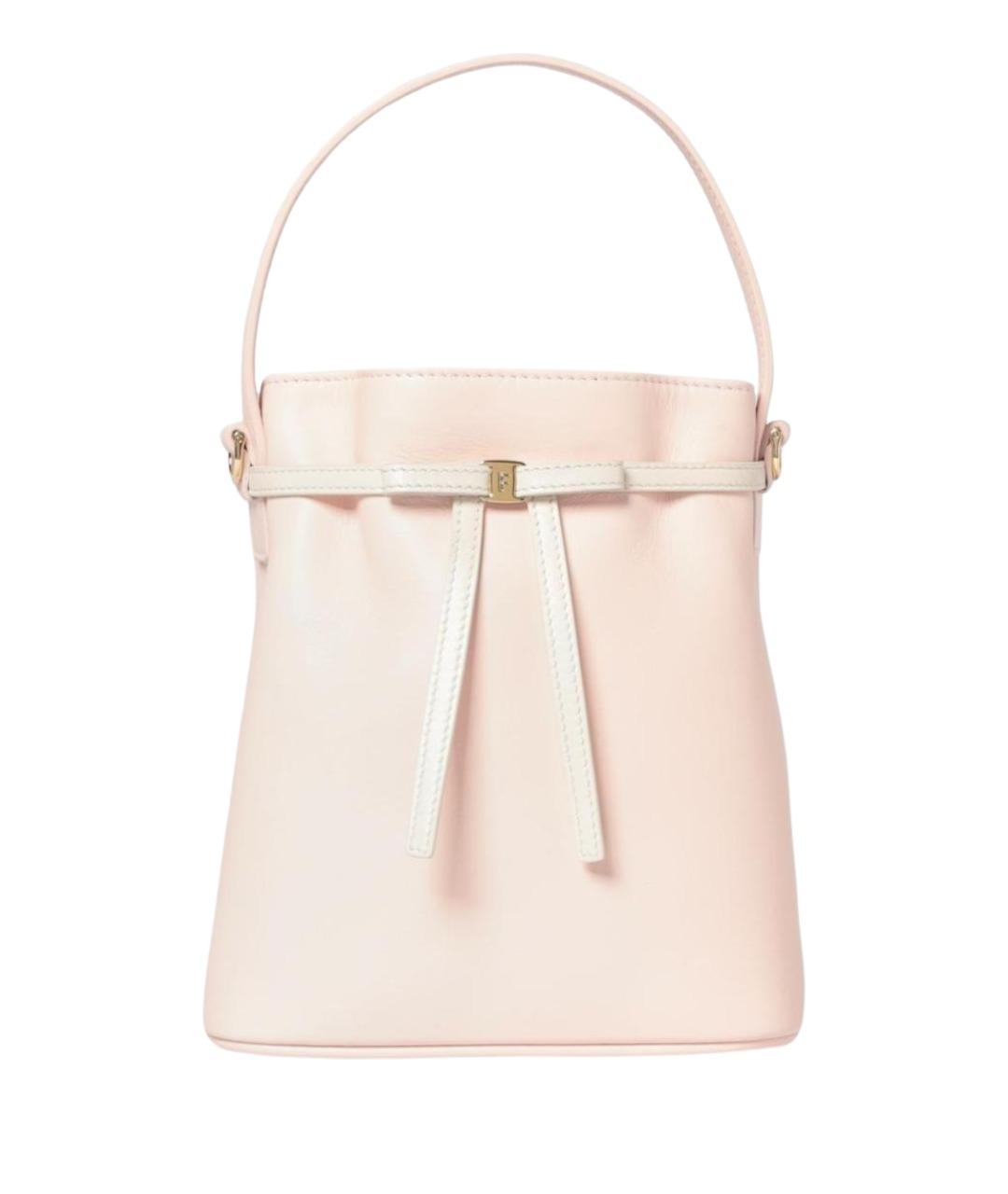 FERRAGAMO Розовая кожаная сумка с короткими ручками, фото 1