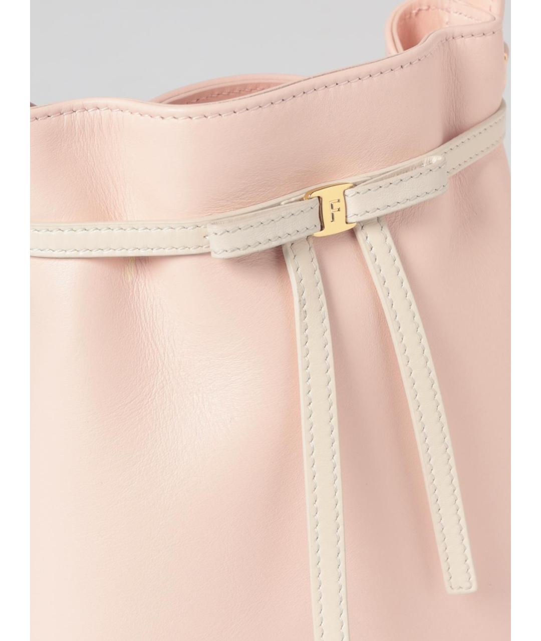 FERRAGAMO Розовая кожаная сумка с короткими ручками, фото 4