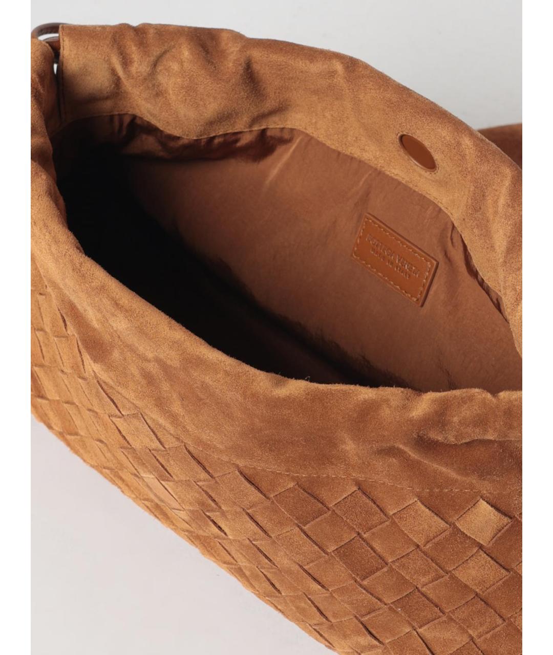 BOTTEGA VENETA Коричневая замшевая сумка через плечо, фото 5