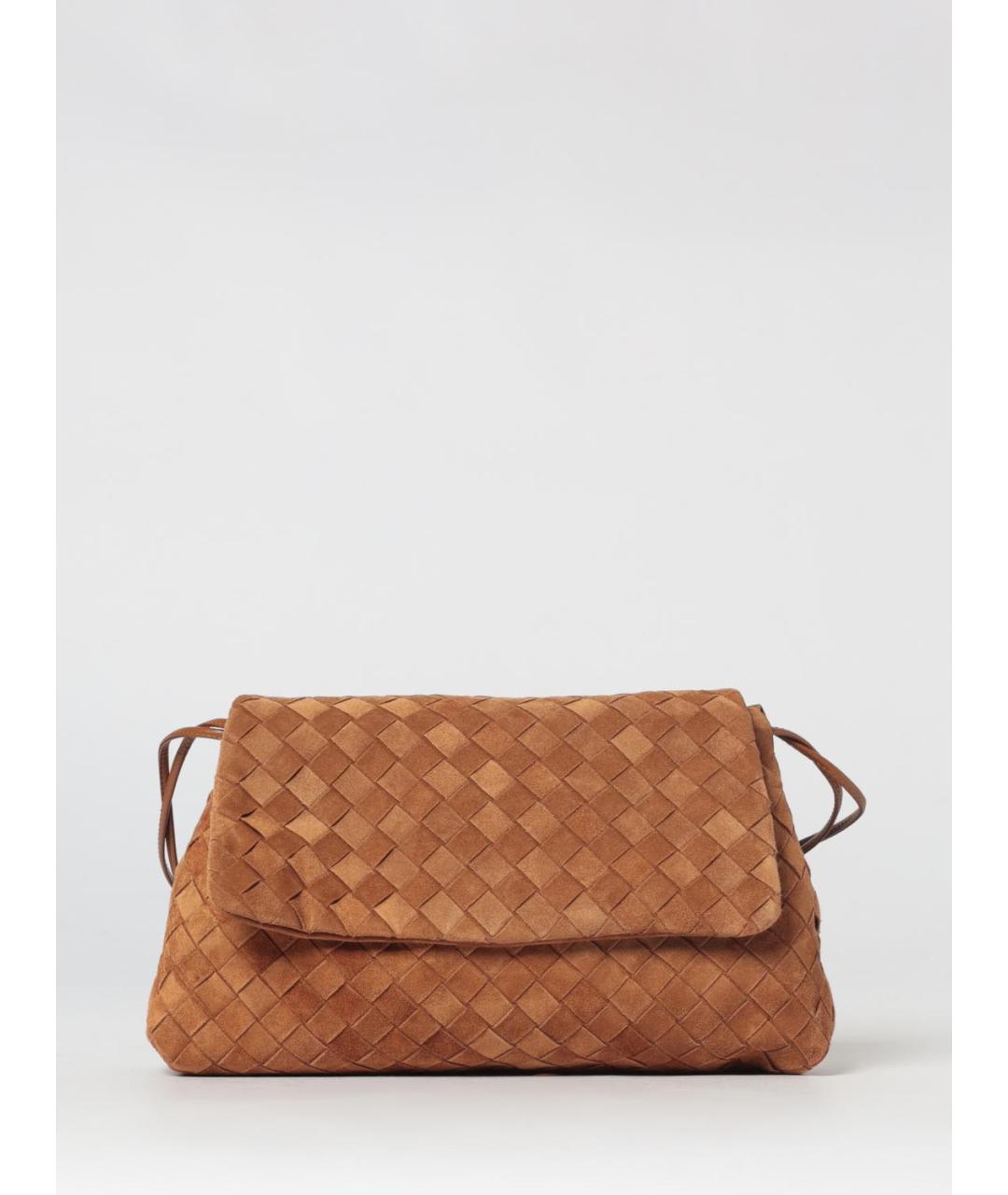 BOTTEGA VENETA Коричневая замшевая сумка через плечо, фото 6