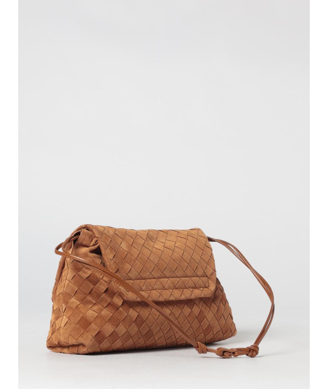 BOTTEGA VENETA Коричневая замшевая сумка через плечо, фото 3