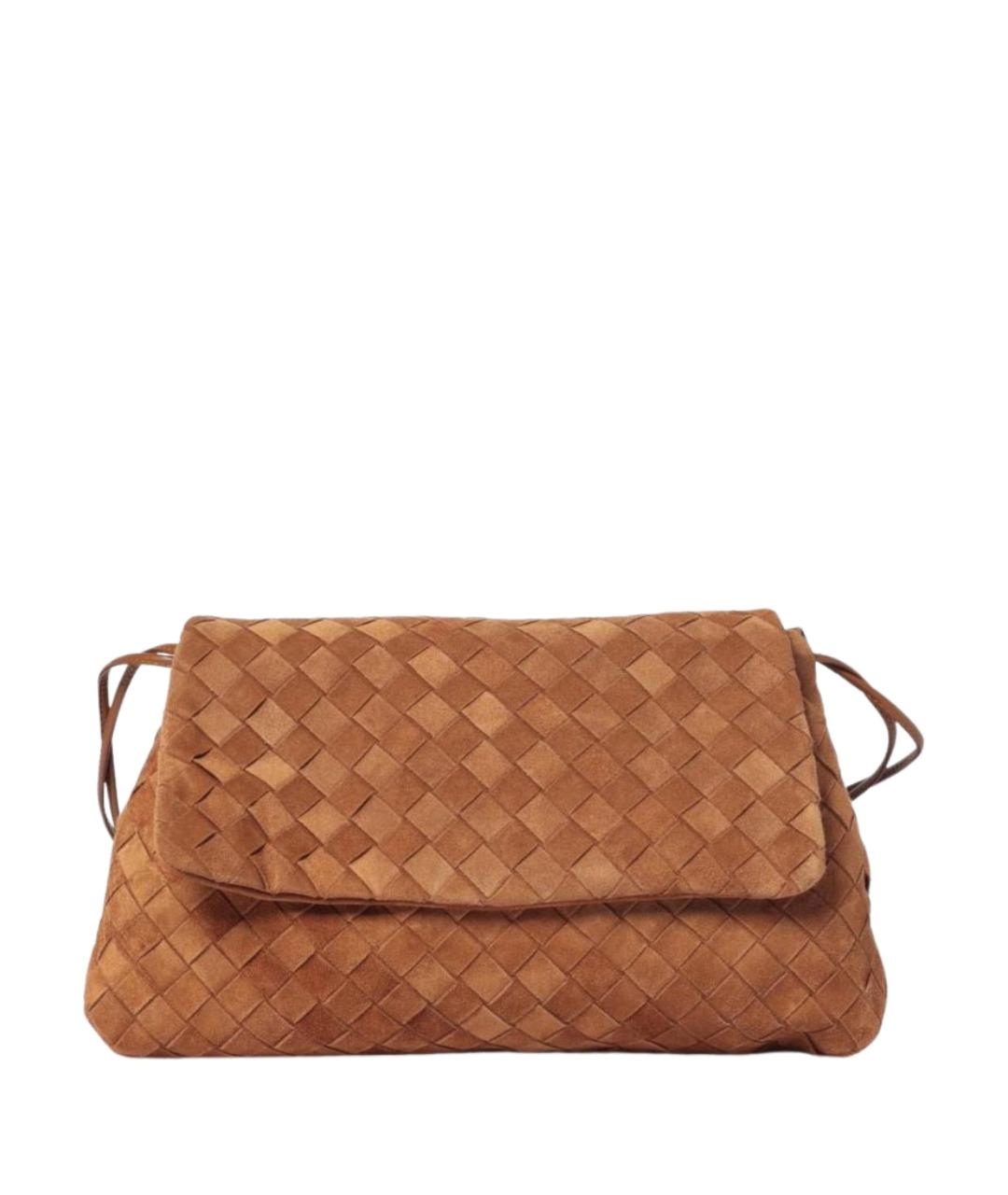 BOTTEGA VENETA Коричневая замшевая сумка через плечо, фото 1