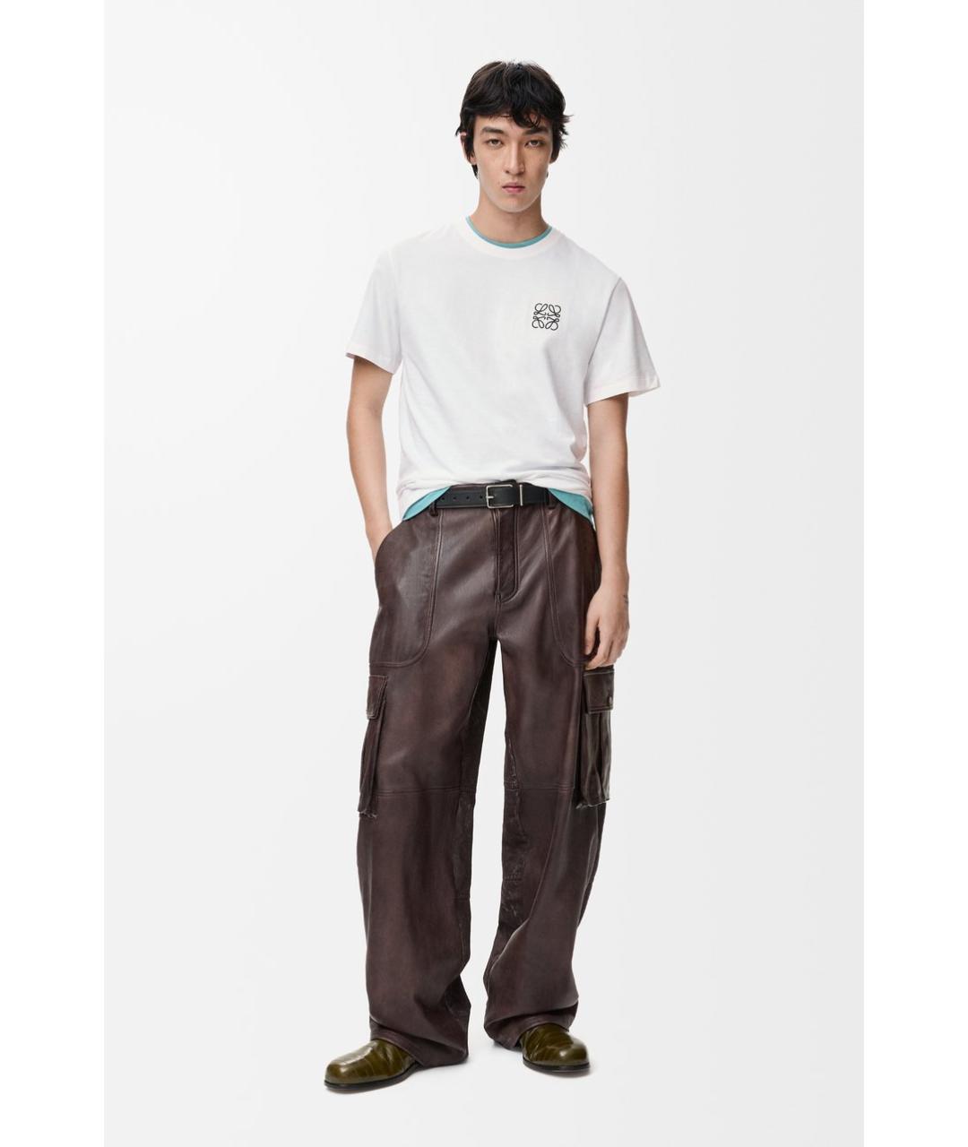 LOEWE Белая хлопковая футболка, фото 2