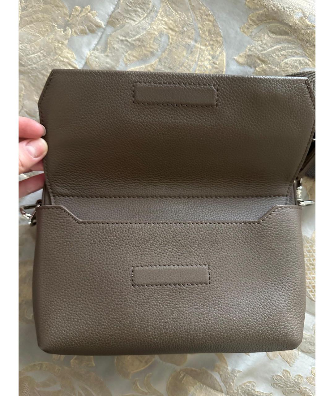 LOUIS VUITTON Бежевая кожаная сумка на плечо, фото 6