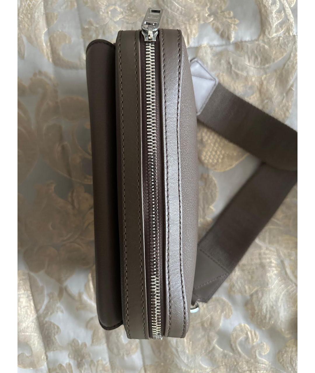 LOUIS VUITTON Бежевая кожаная сумка на плечо, фото 2