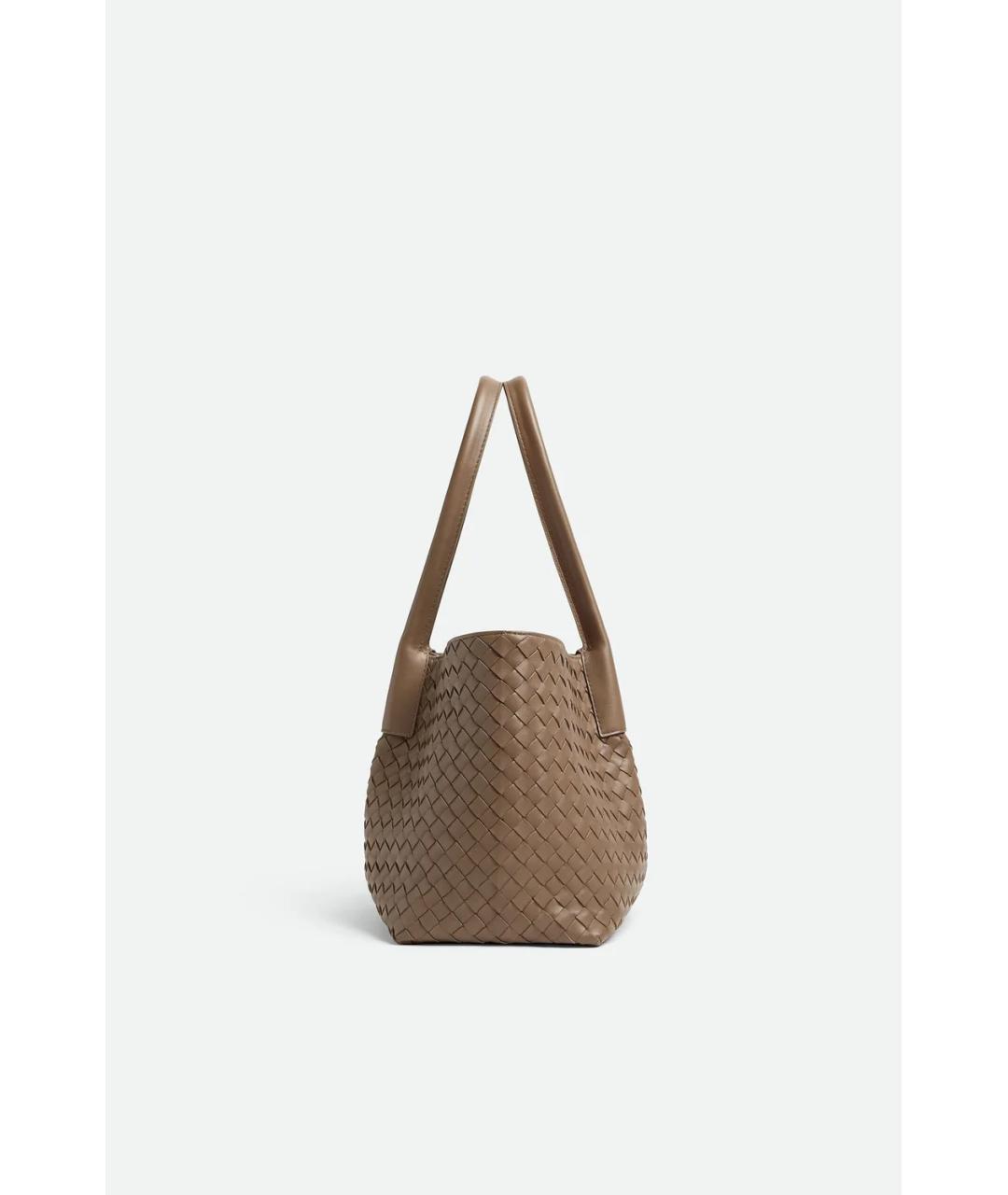 BOTTEGA VENETA Коричневая кожаная сумка тоут, фото 3