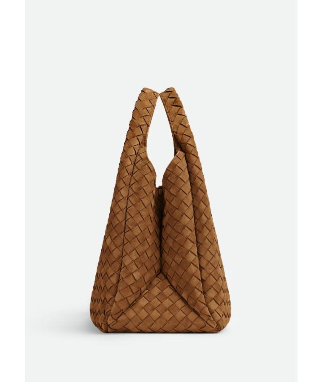 BOTTEGA VENETA Коричневая замшевая сумка через плечо, фото 3