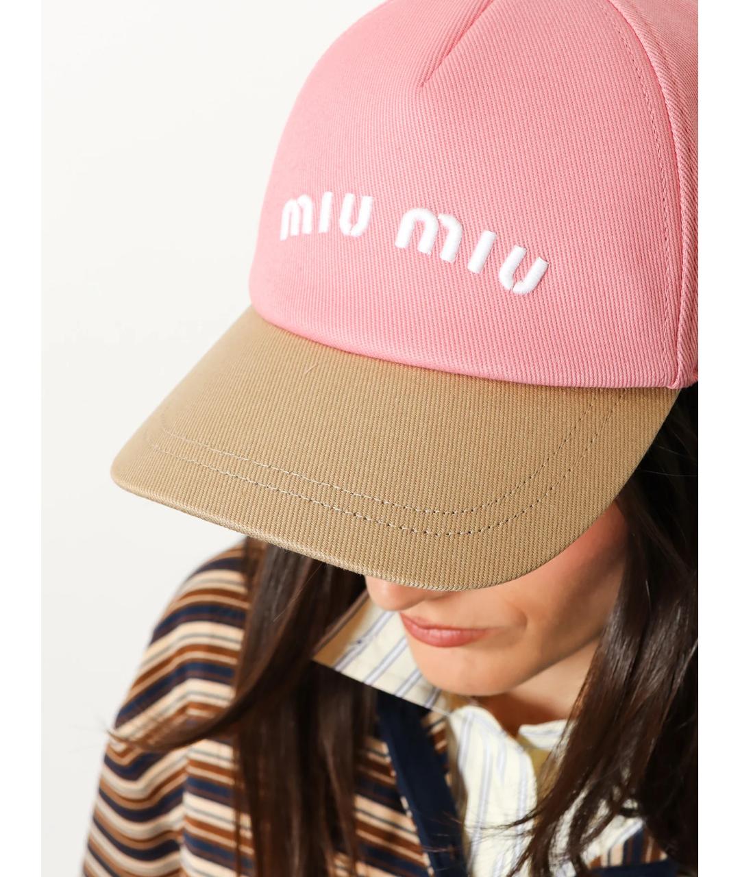 MIU MIU Розовая кепка, фото 2