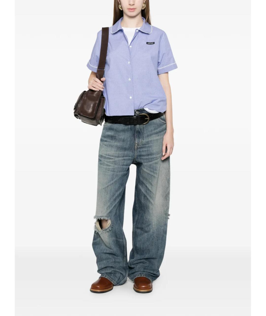 MIU MIU Синяя рубашка, фото 4