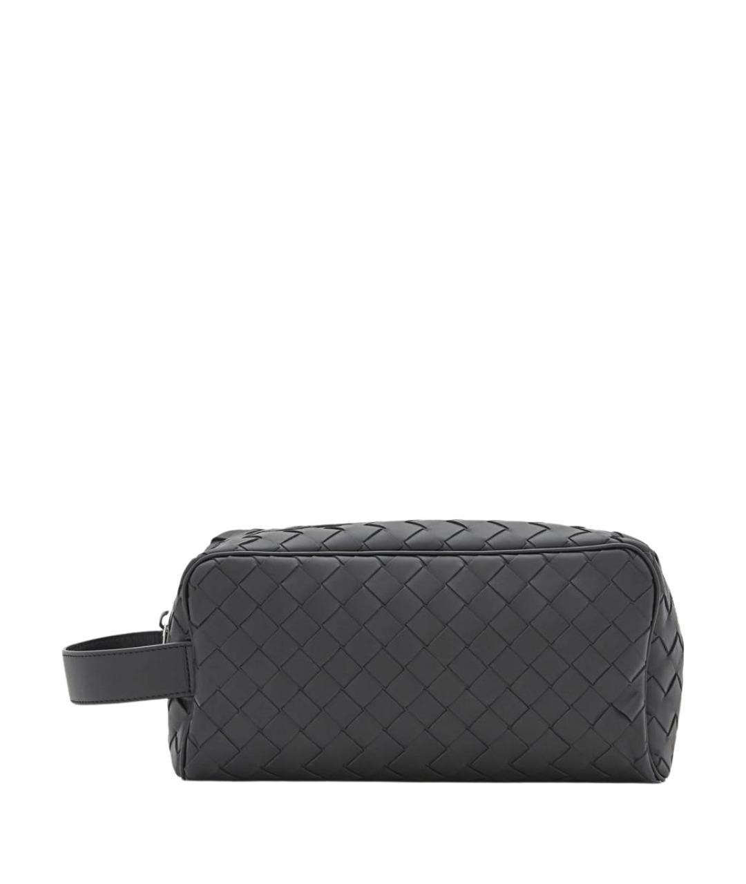 BOTTEGA VENETA Черная кожаная косметичка, фото 1