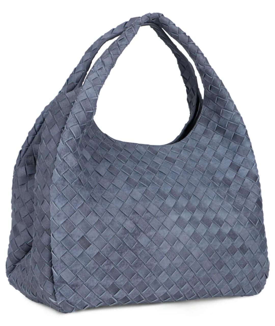 BOTTEGA VENETA Синяя замшевая сумка тоут, фото 4