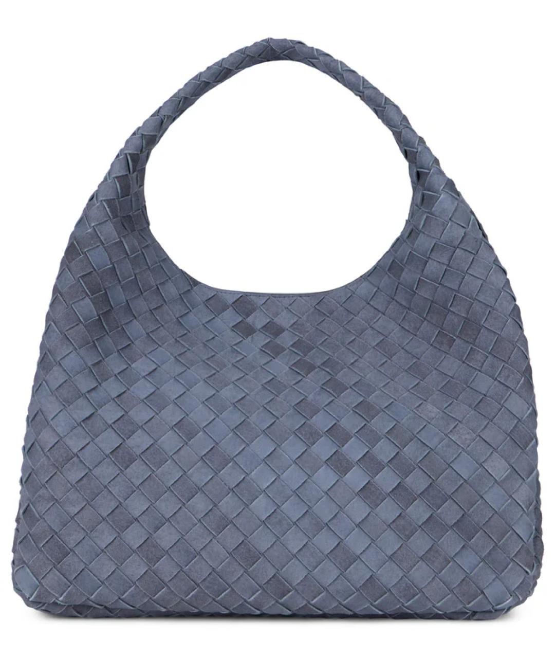 BOTTEGA VENETA Синяя замшевая сумка тоут, фото 3