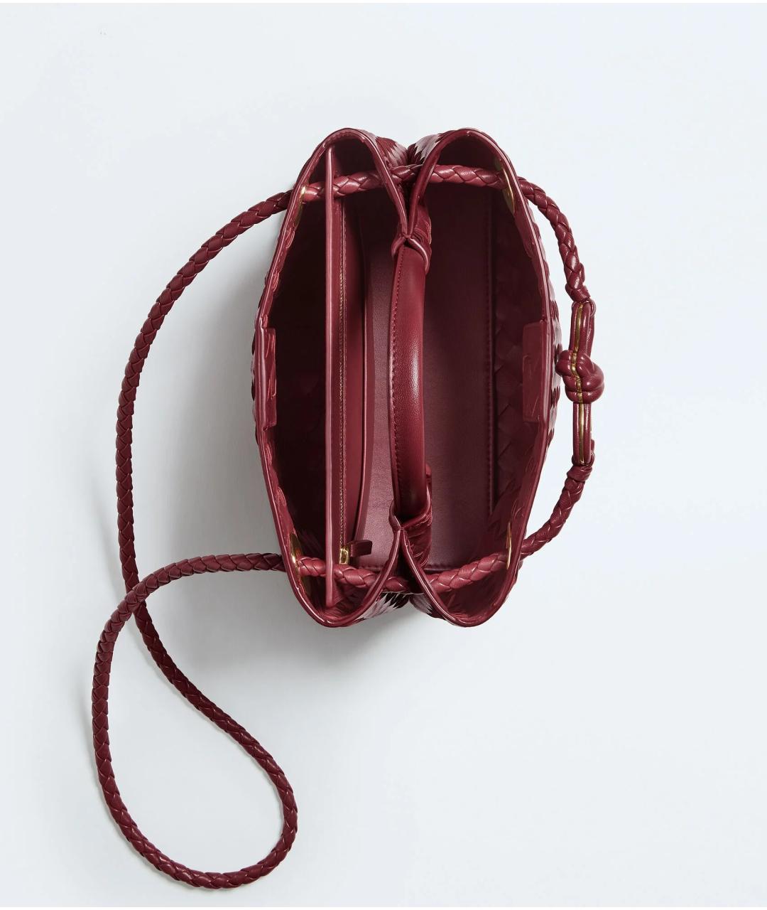 BOTTEGA VENETA Красная кожаная сумка с короткими ручками, фото 3