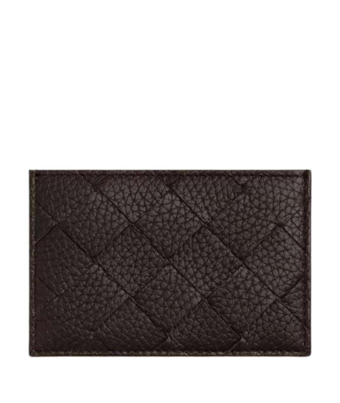 BOTTEGA VENETA Коричневый кожаный кардхолдер, фото 1