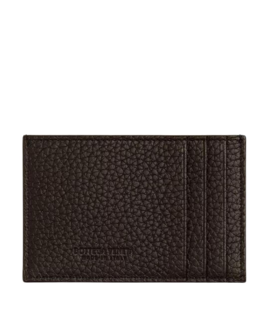 BOTTEGA VENETA Коричневый кожаный кардхолдер, фото 2